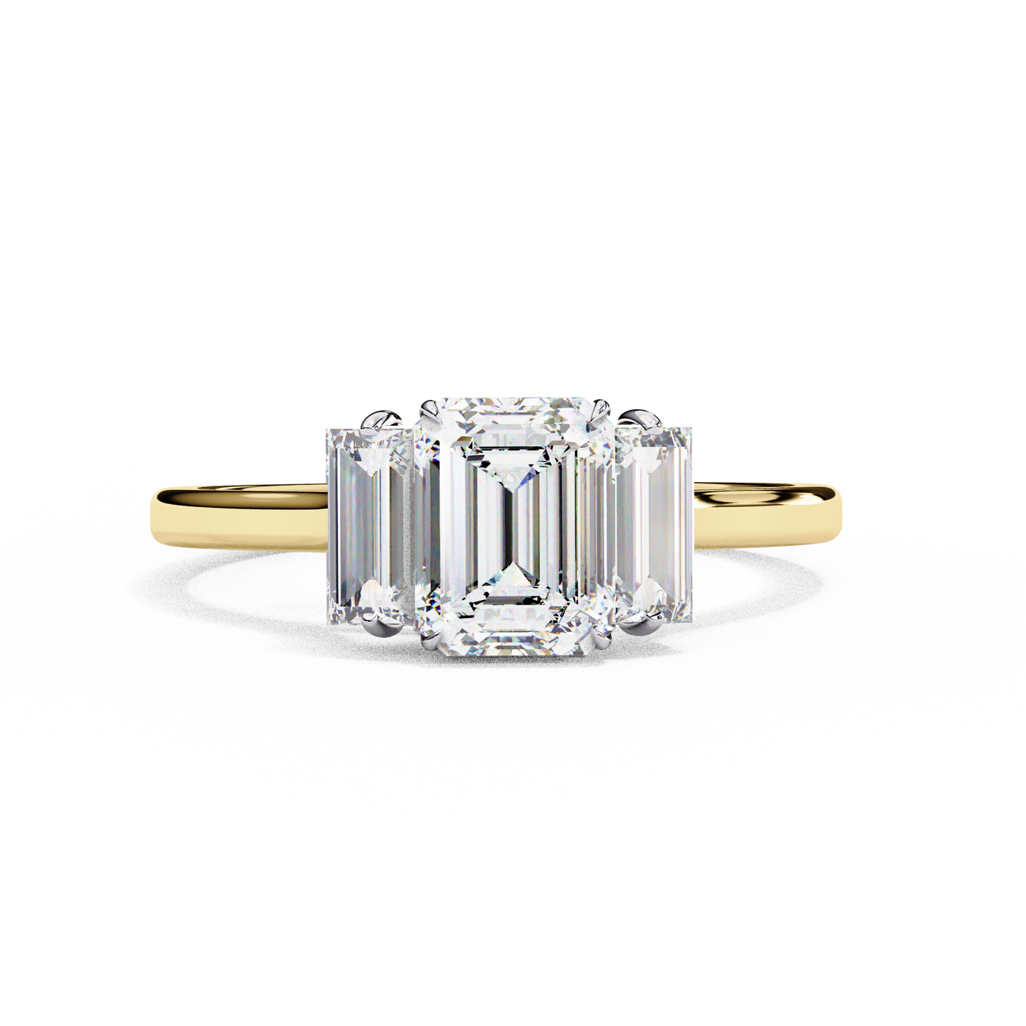 LGD Solitaire Ring Emerald Stone (1.44ct) In 14K Gold
