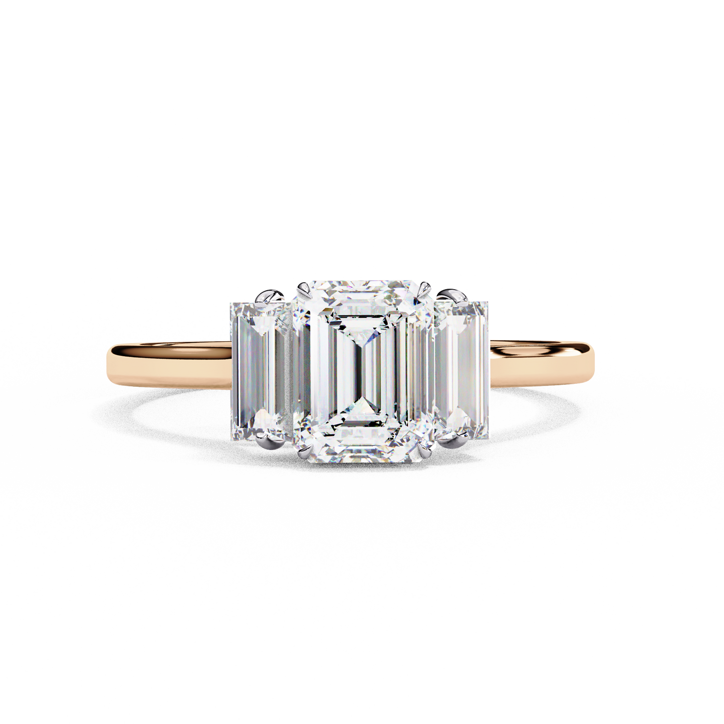 LGD Solitaire Ring Emerald Stone (1.44ct) In 14K Gold