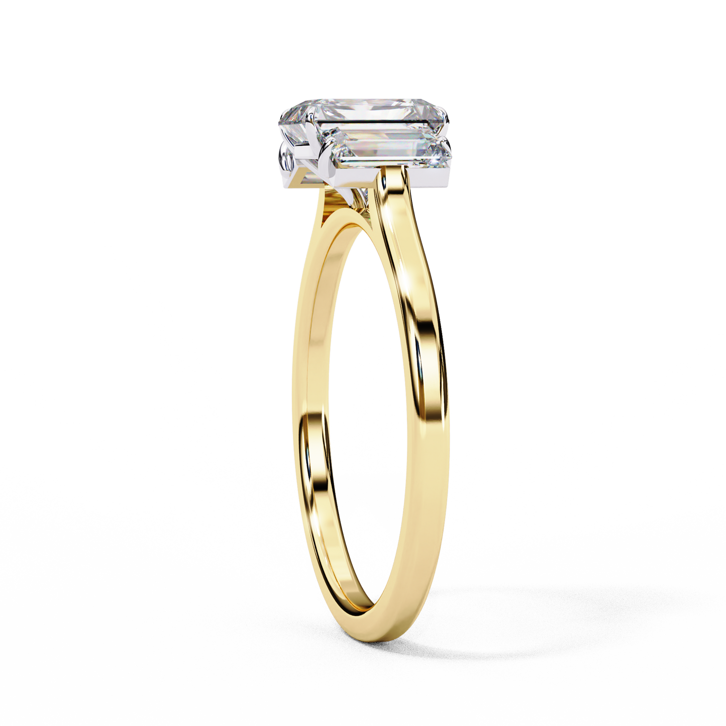 LGD Solitaire Ring Emerald Stone (1.44ct) In 14K Gold
