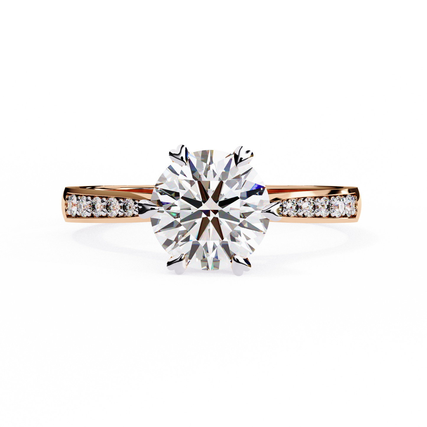 LGD Ring Round Stone (1.43ct) In 14K Gold