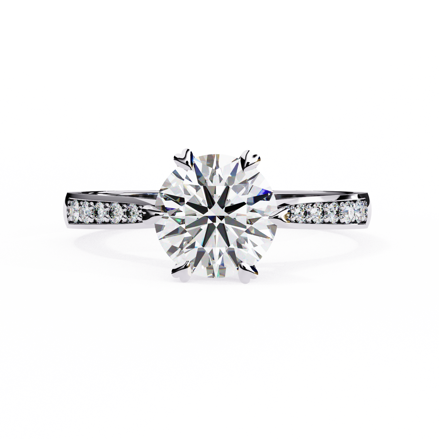 LGD Ring Round Stone (1.43ct) In 14K Gold