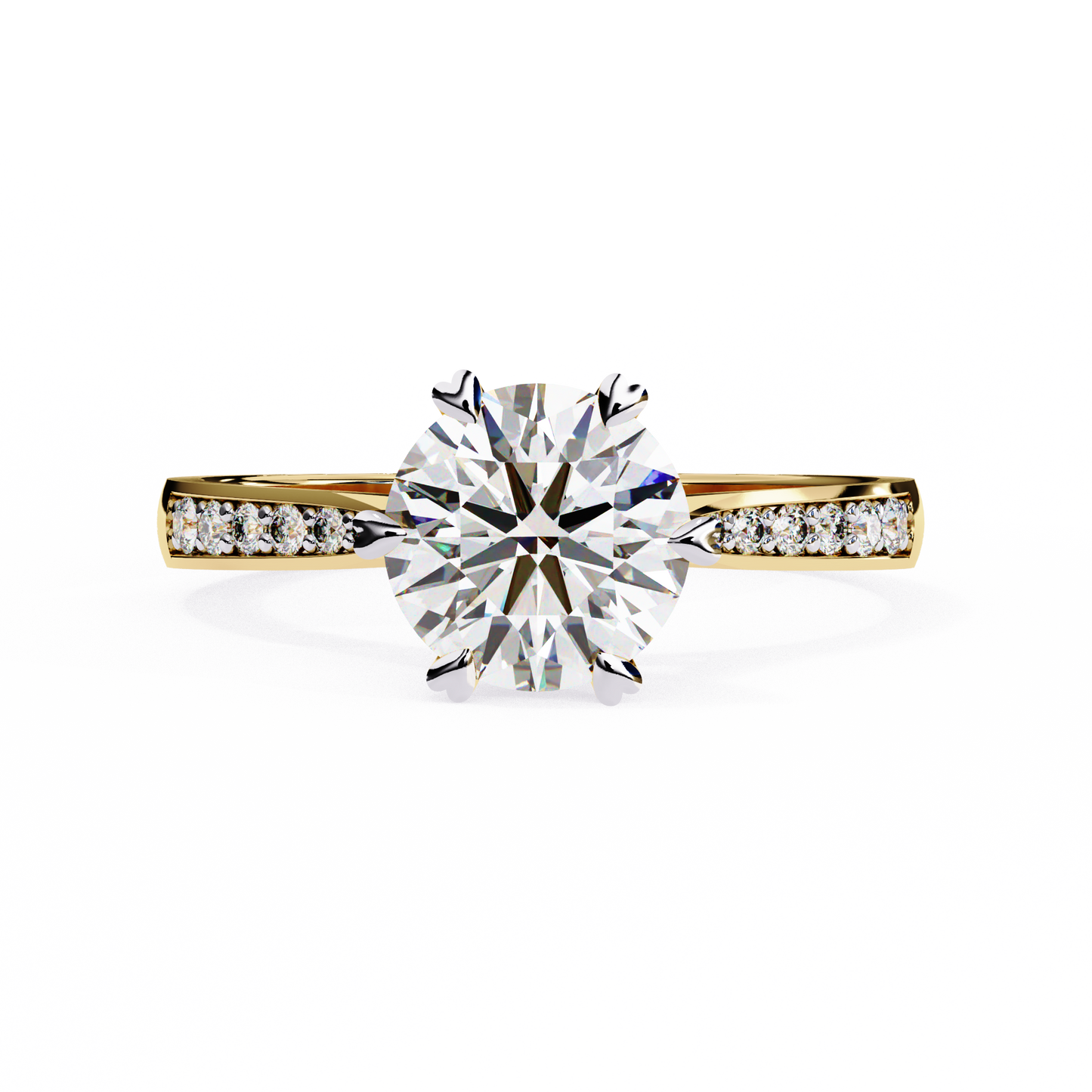 LGD Ring Round Stone (1.43ct) In 14K Gold