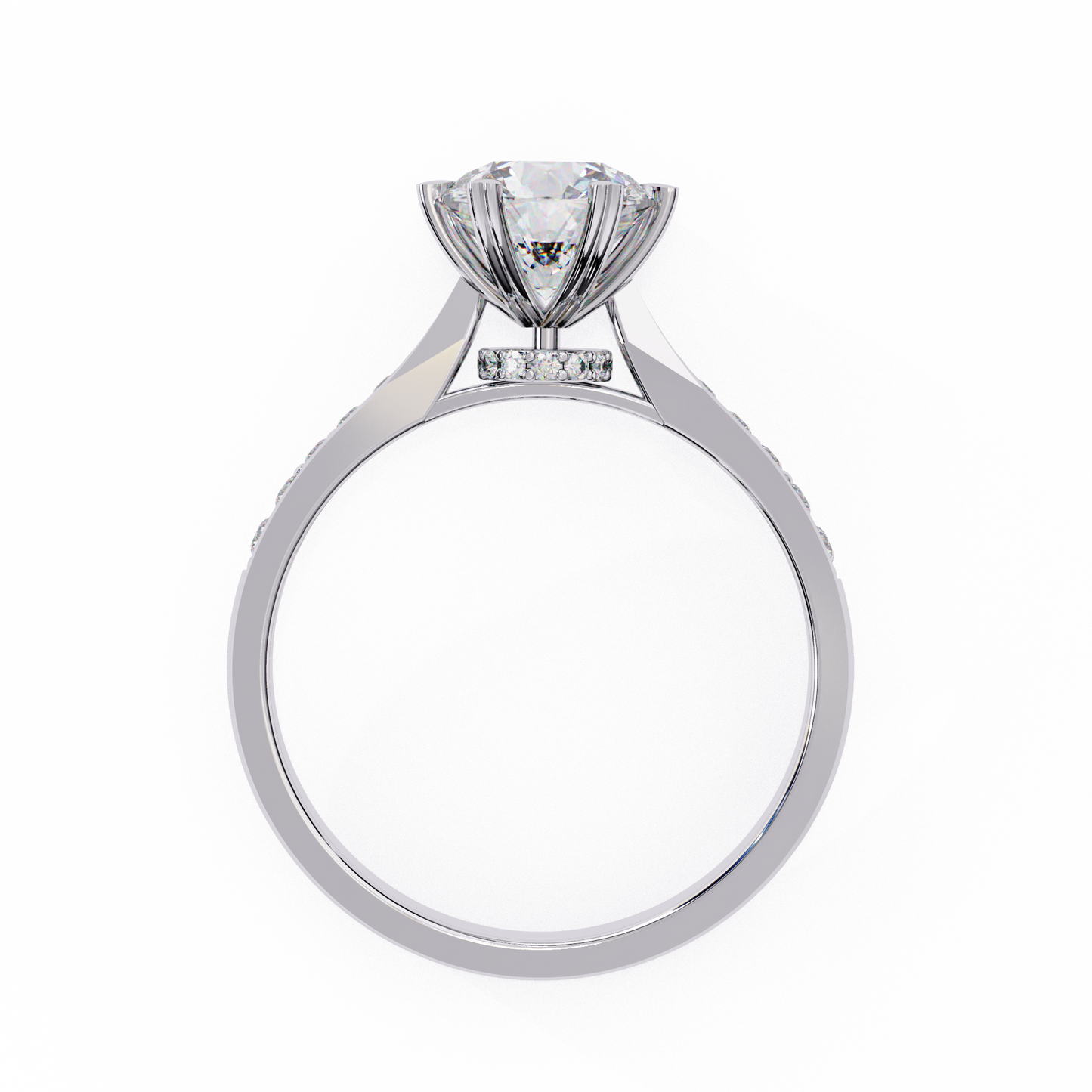 LGD Ring Round Stone (1.43ct) In 14K Gold