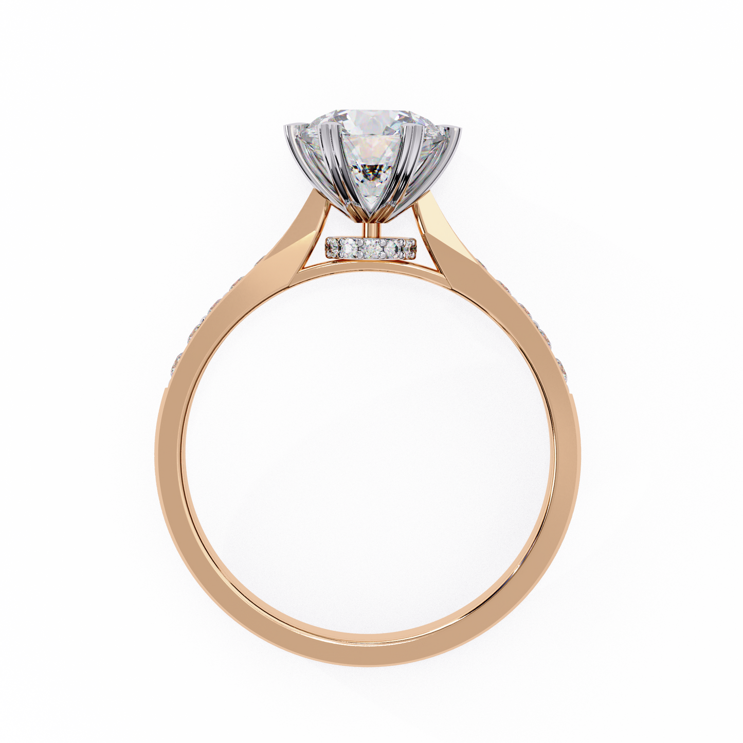 LGD Ring Round Stone (1.43ct) In 14K Gold