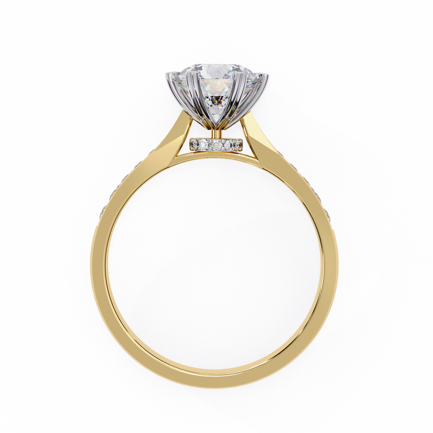 LGD Ring Round Stone (1.43ct) In 14K Gold