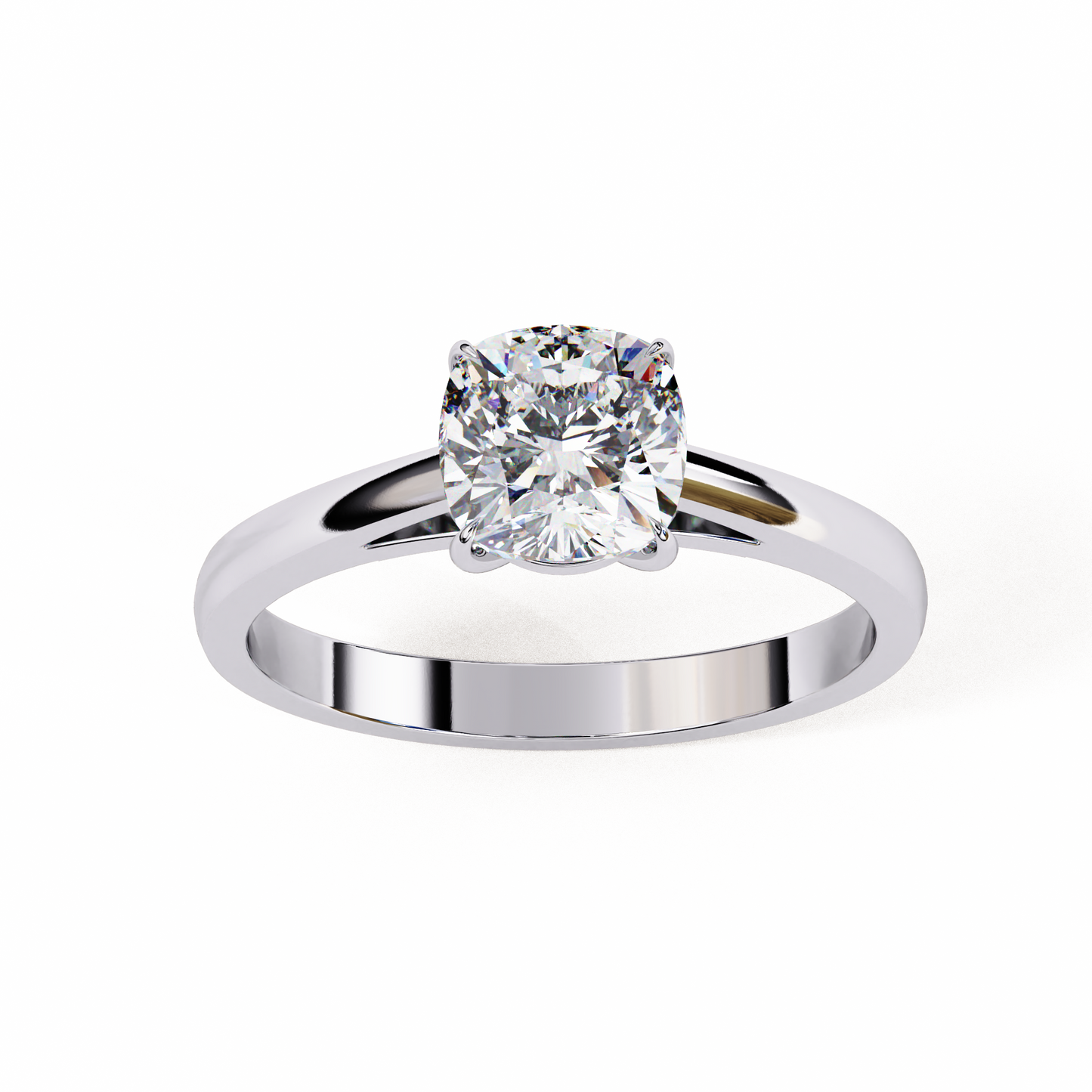LGD Solitaire Ring Cushion Square Stone (1.43ct) In 14K Gold #LGD-CU-CD051