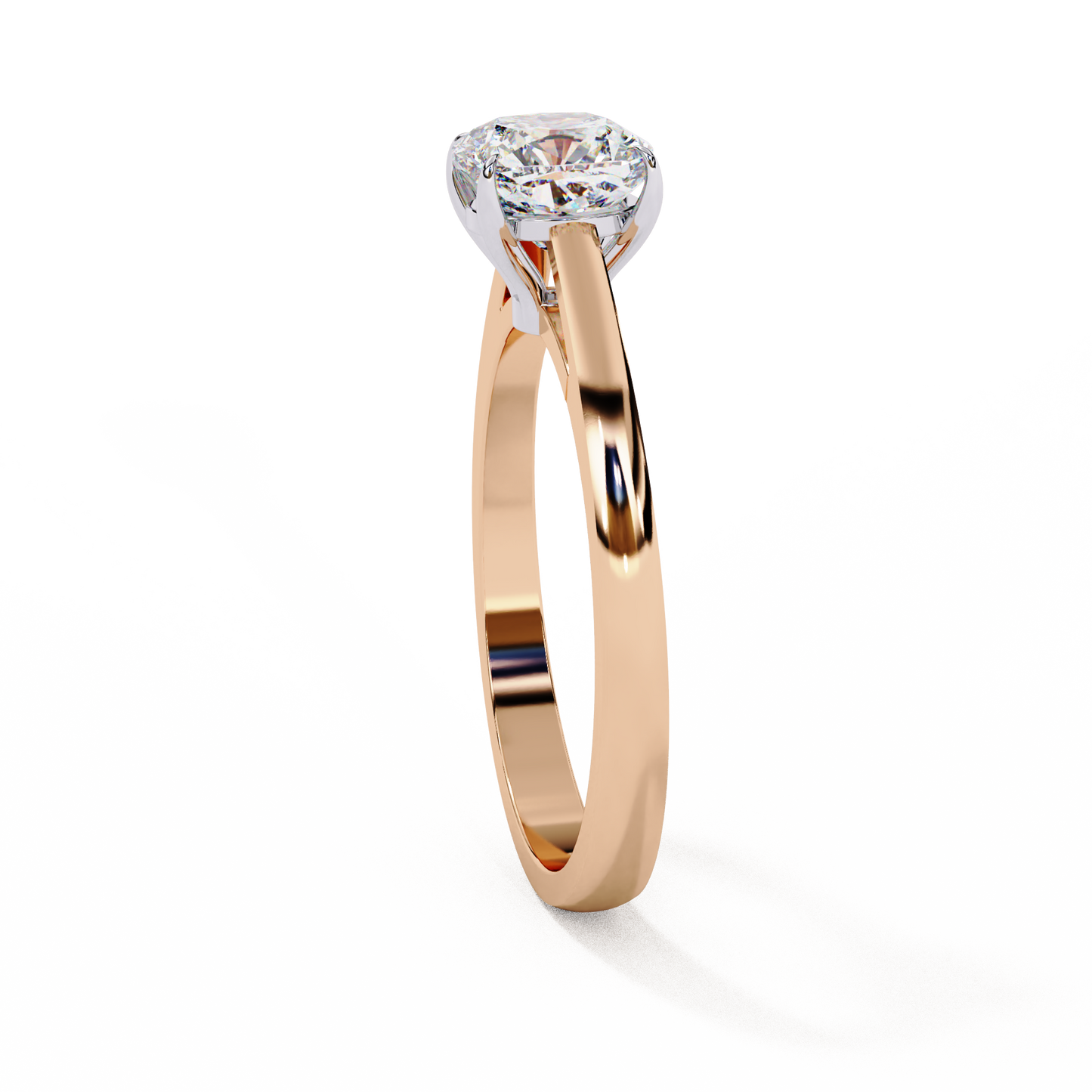 LGD Solitaire Ring Cushion Square Stone (1.43ct) In 14K Gold #LGD-CU-CD051