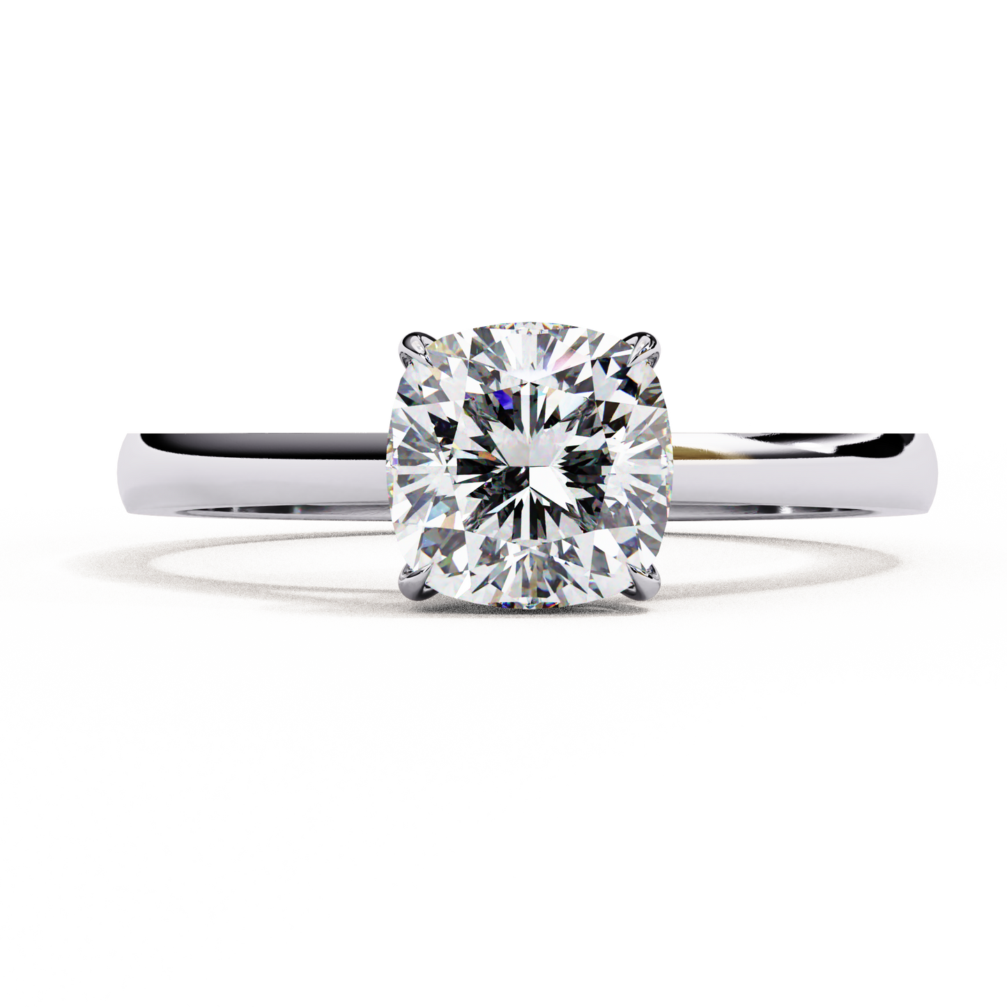 LGD Solitaire Ring Cushion Square Stone (1.43ct) In 14K Gold #LGD-CU-CD051