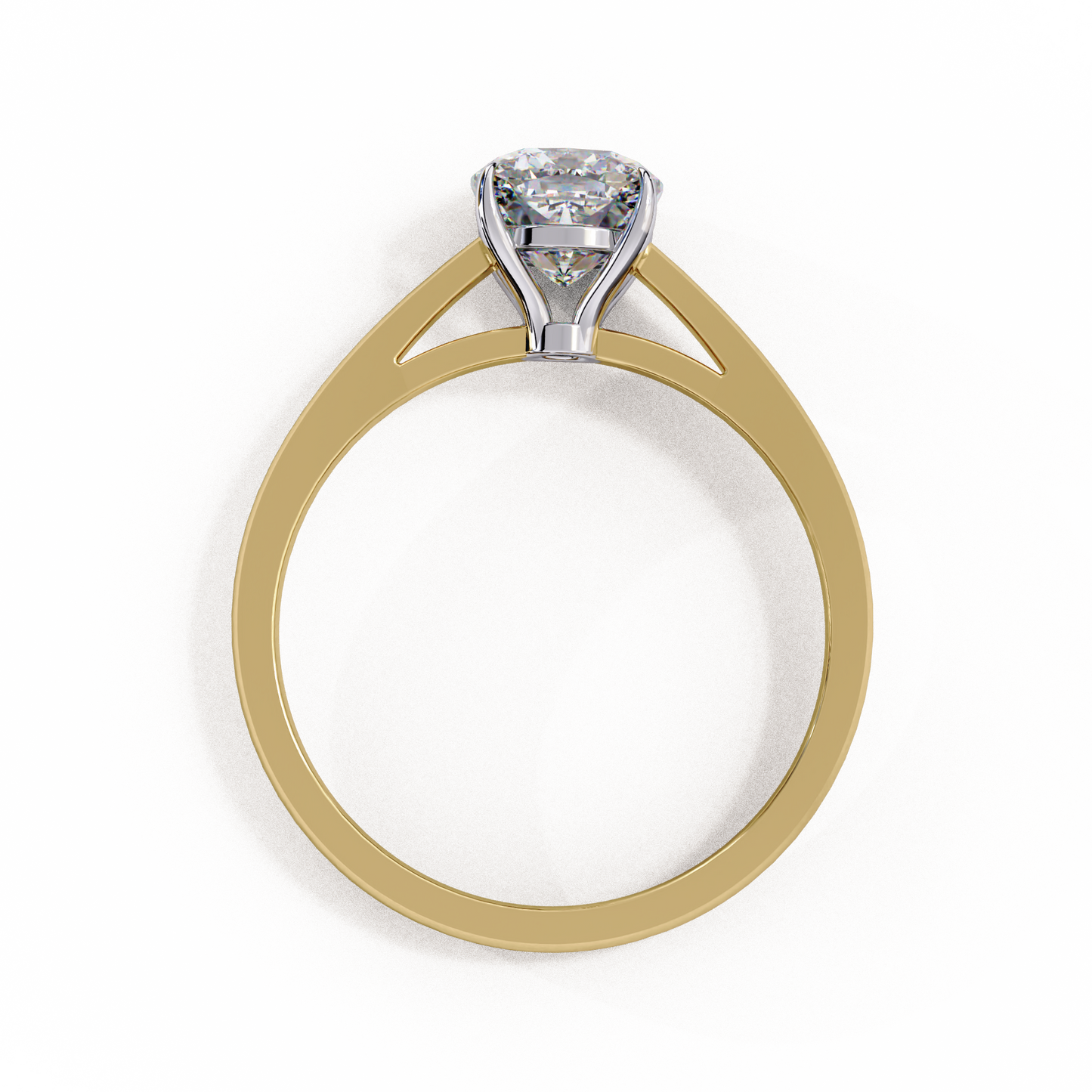LGD Solitaire Ring Cushion Square Stone (1.43ct) In 14K Gold #LGD-CU-CD051