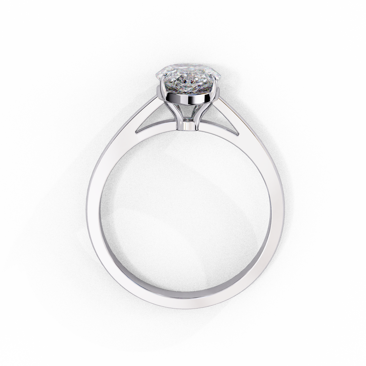 LGD Solitaire Ring Pear Stone (1.30ct) In 14K Gold