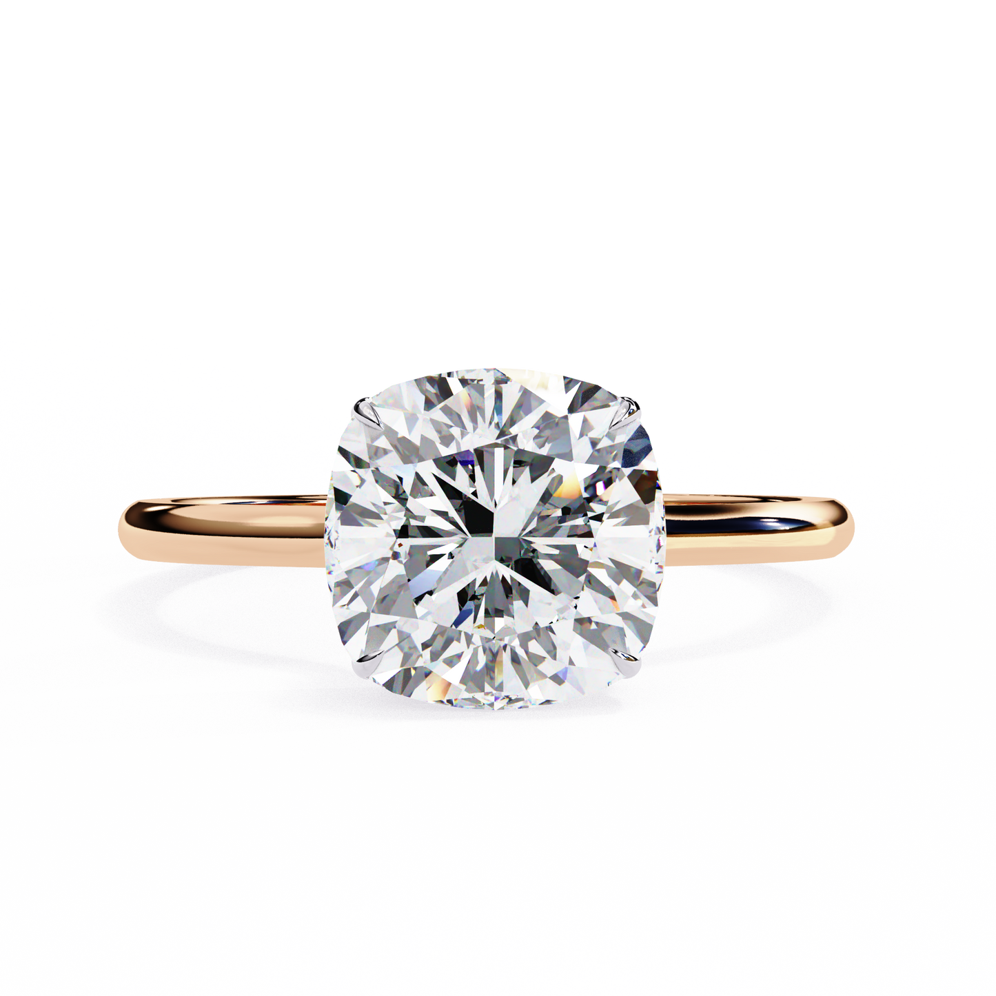 LGD Solitaire Ring Cushion Square (2.72ct) In 14K Gold #LGD-CU-CD061