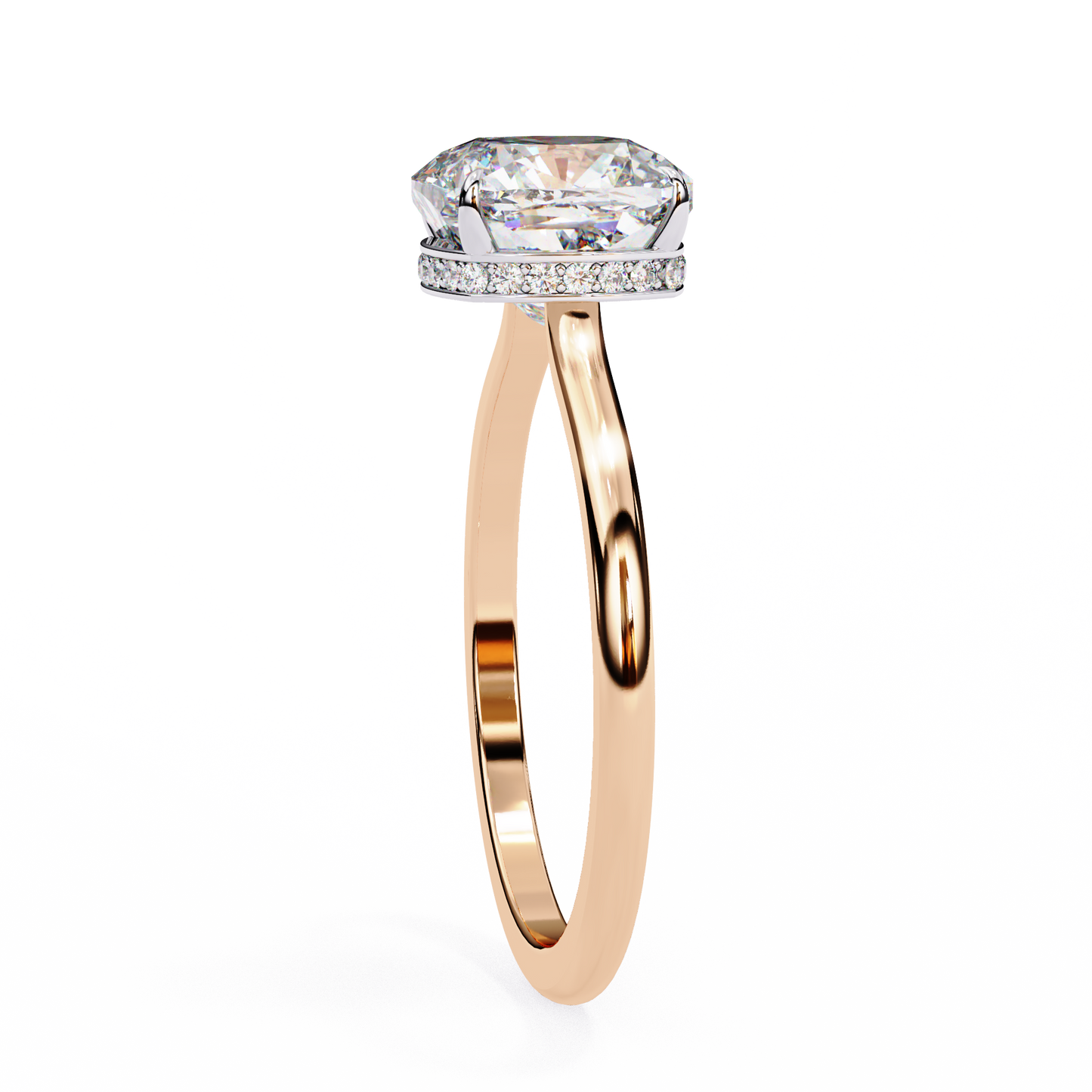 LGD Solitaire Ring Cushion Square (2.72ct) In 14K Gold #LGD-CU-CD061