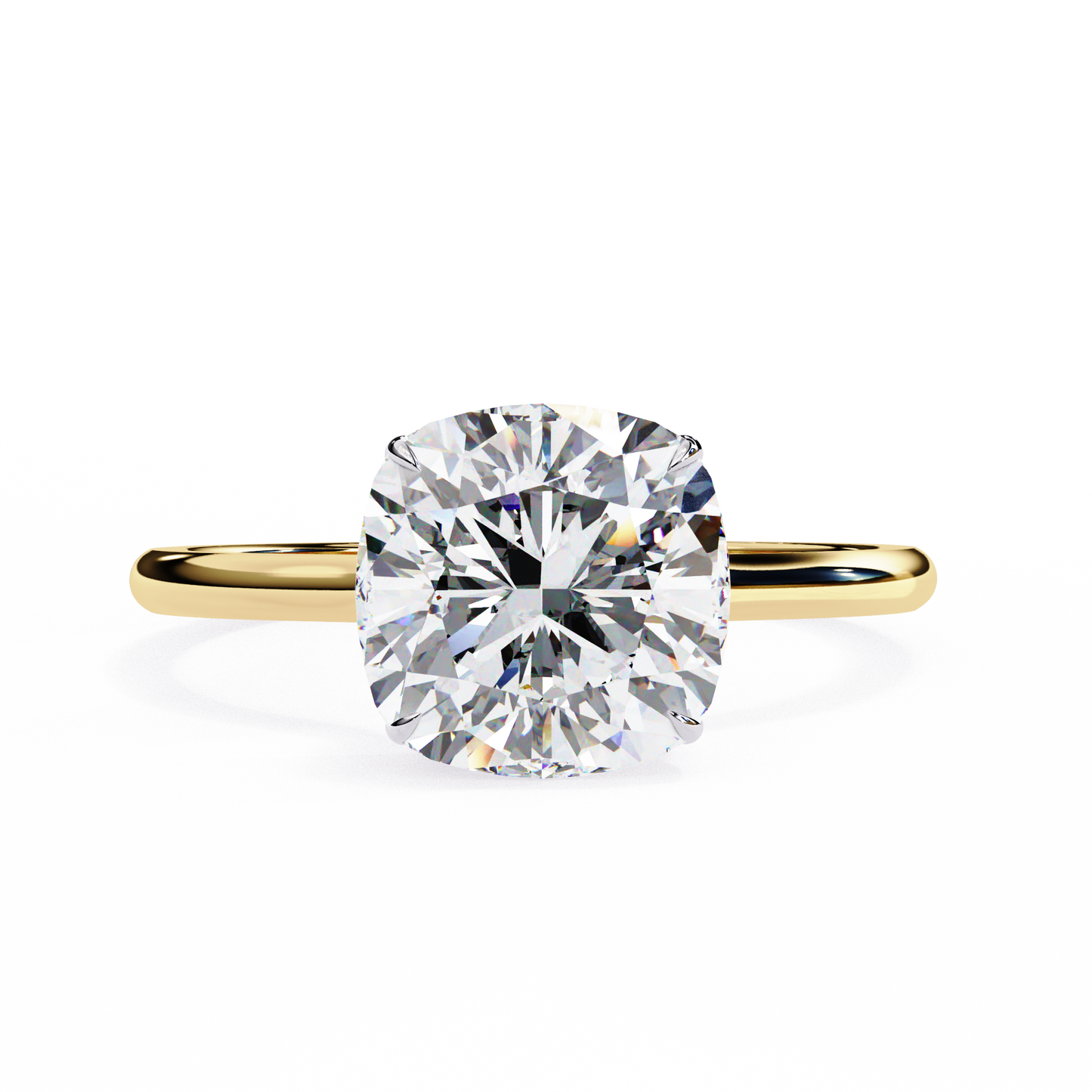 LGD Solitaire Ring Cushion Square (2.72ct) In 14K Gold #LGD-CU-CD061