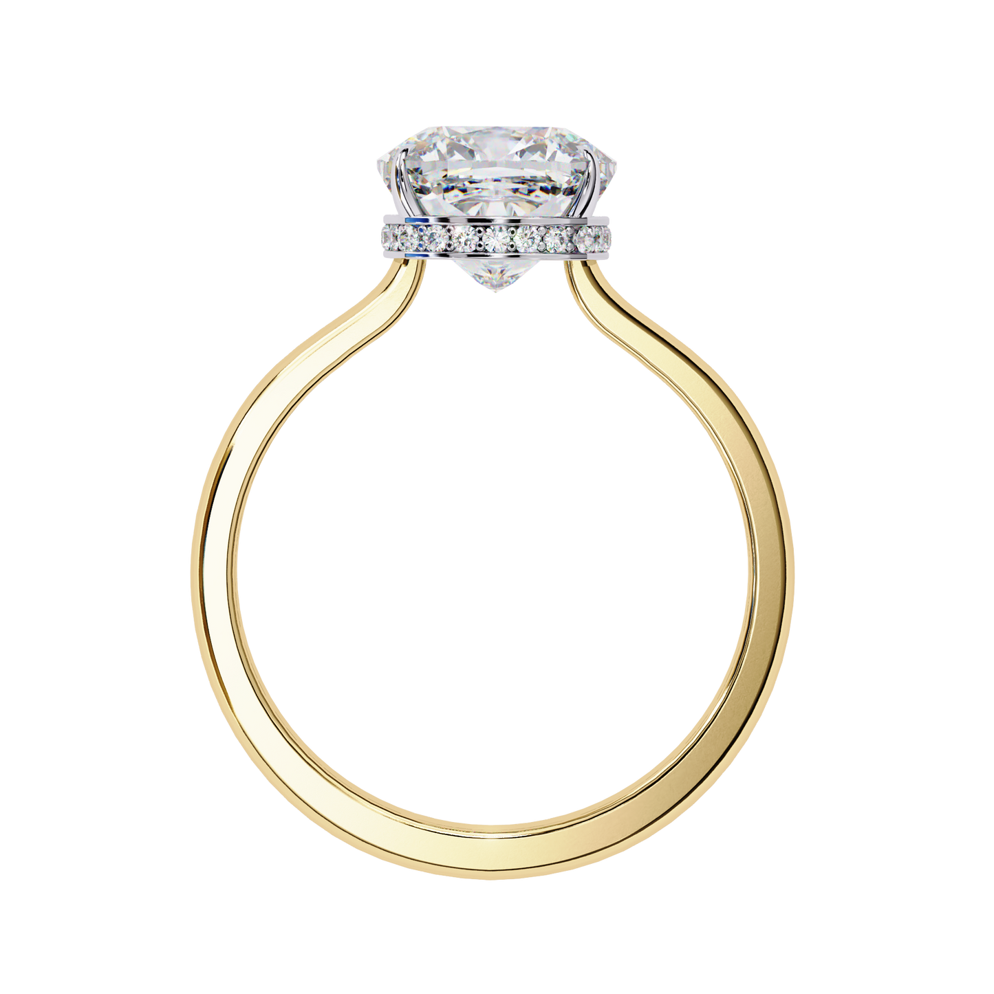 LGD Solitaire Ring Cushion Square (2.72ct) In 14K Gold #LGD-CU-CD061