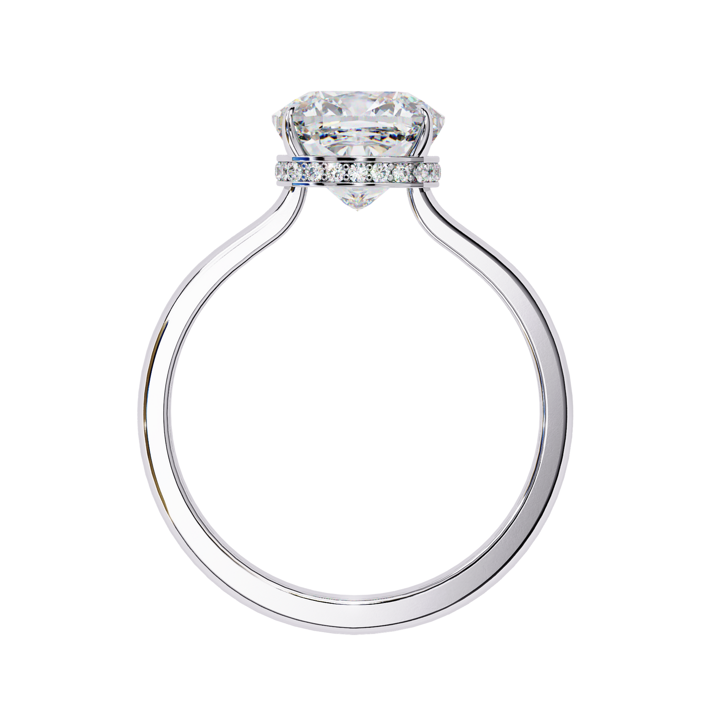 LGD Solitaire Ring Cushion Square (2.72ct) In 14K Gold #LGD-CU-CD061