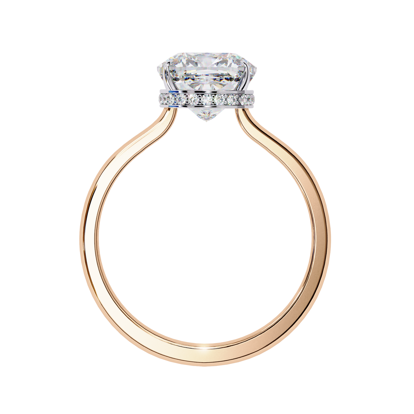LGD Solitaire Ring Cushion Square (2.72ct) In 14K Gold #LGD-CU-CD061