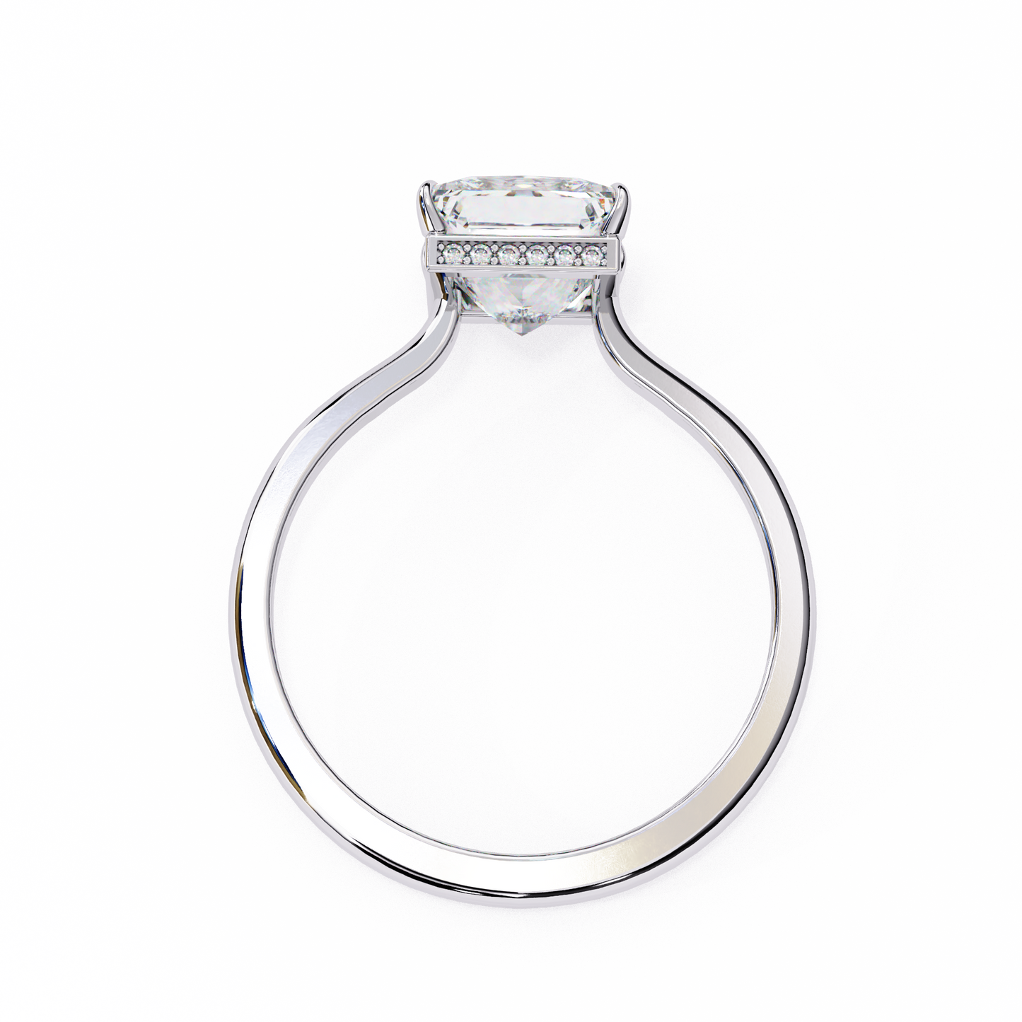 Lab Grown Diamond Solitaire Ring Princess Stone (2.22ct) In 14K Gold