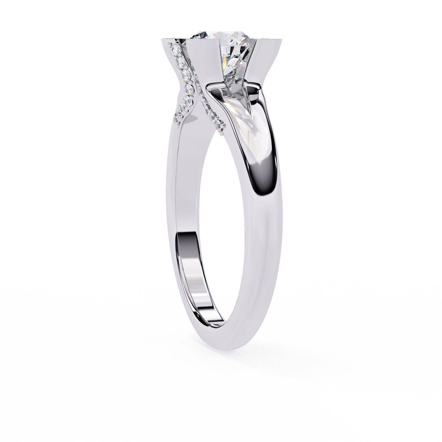 LGD Ring Round Stone (1.03ct) In 14K Gold