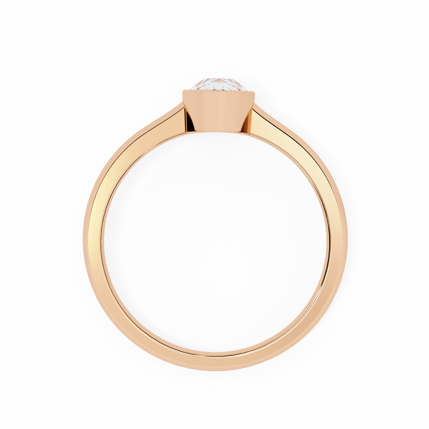 LGD Ring Pear Stone (0.58ct) In 14K Gold