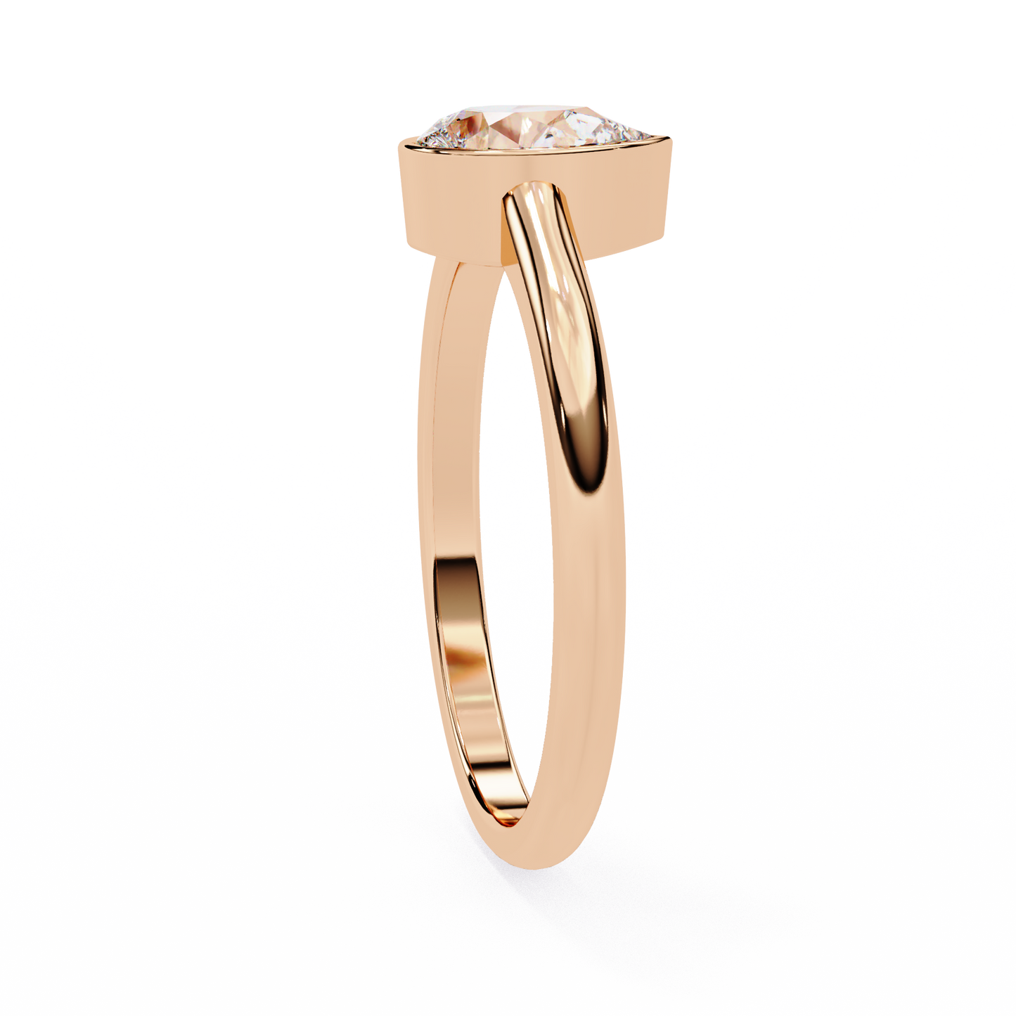 LGD Ring Pear Stone (0.58ct) In 14K Gold