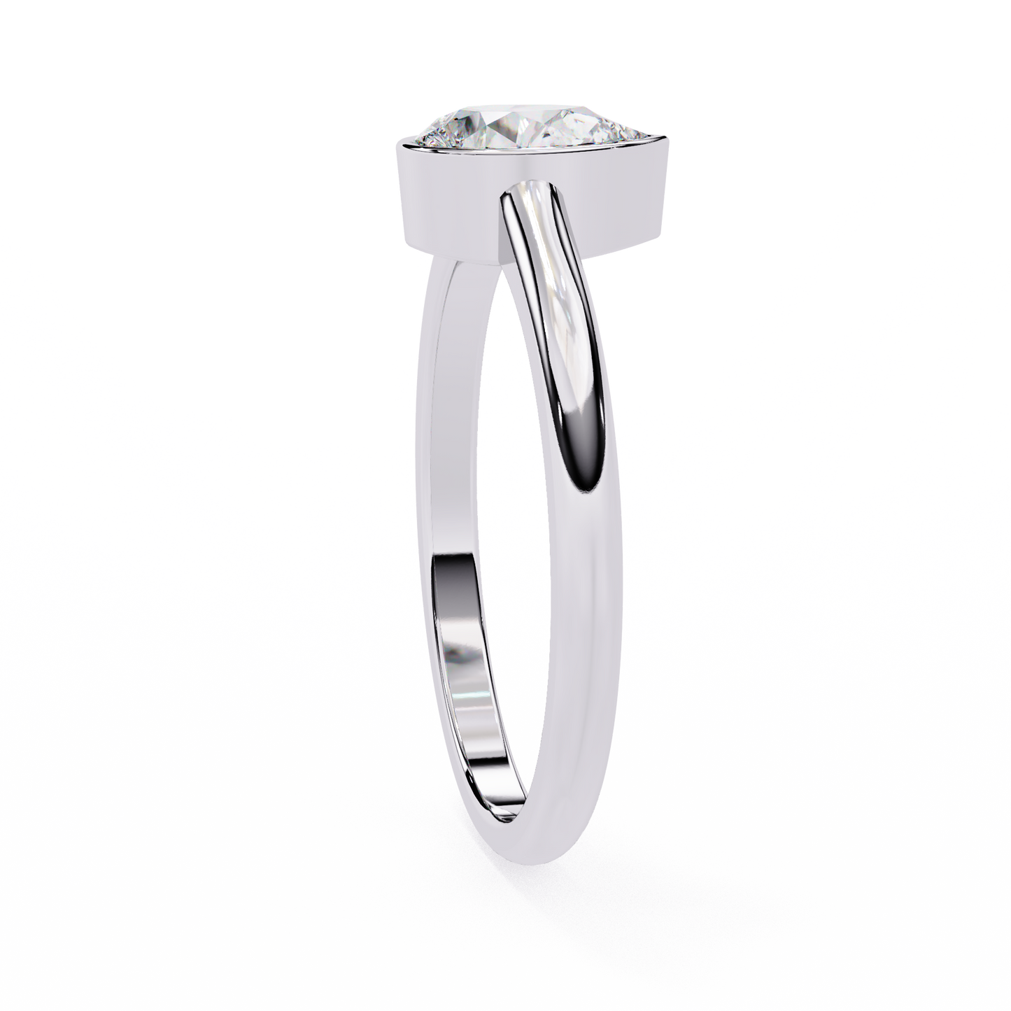 LGD Ring Pear Stone (0.58ct) In 14K Gold