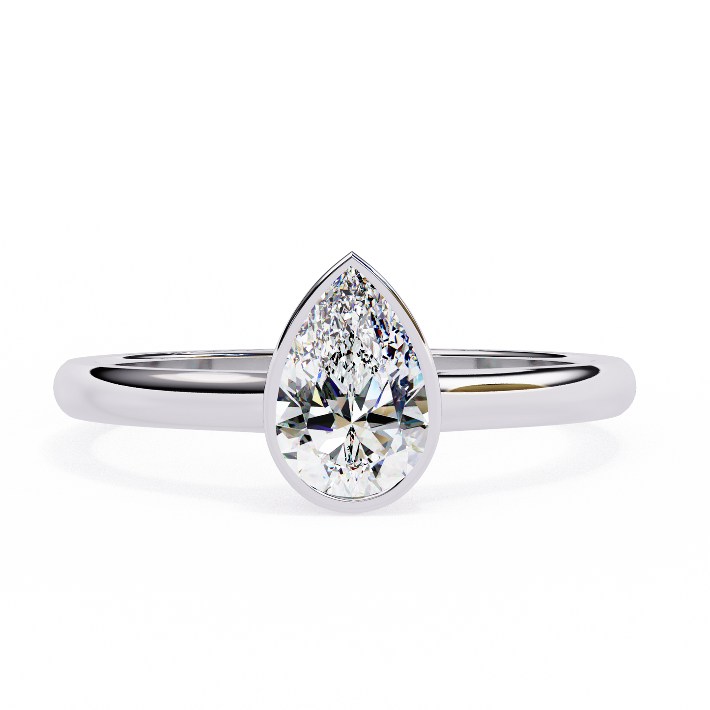 LGD Ring Pear Stone (0.58ct) In 14K Gold