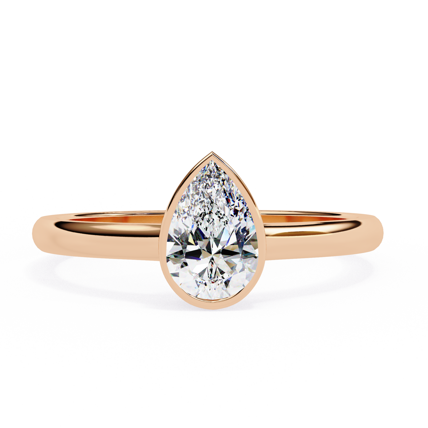 LGD Ring Pear Stone (0.58ct) In 14K Gold