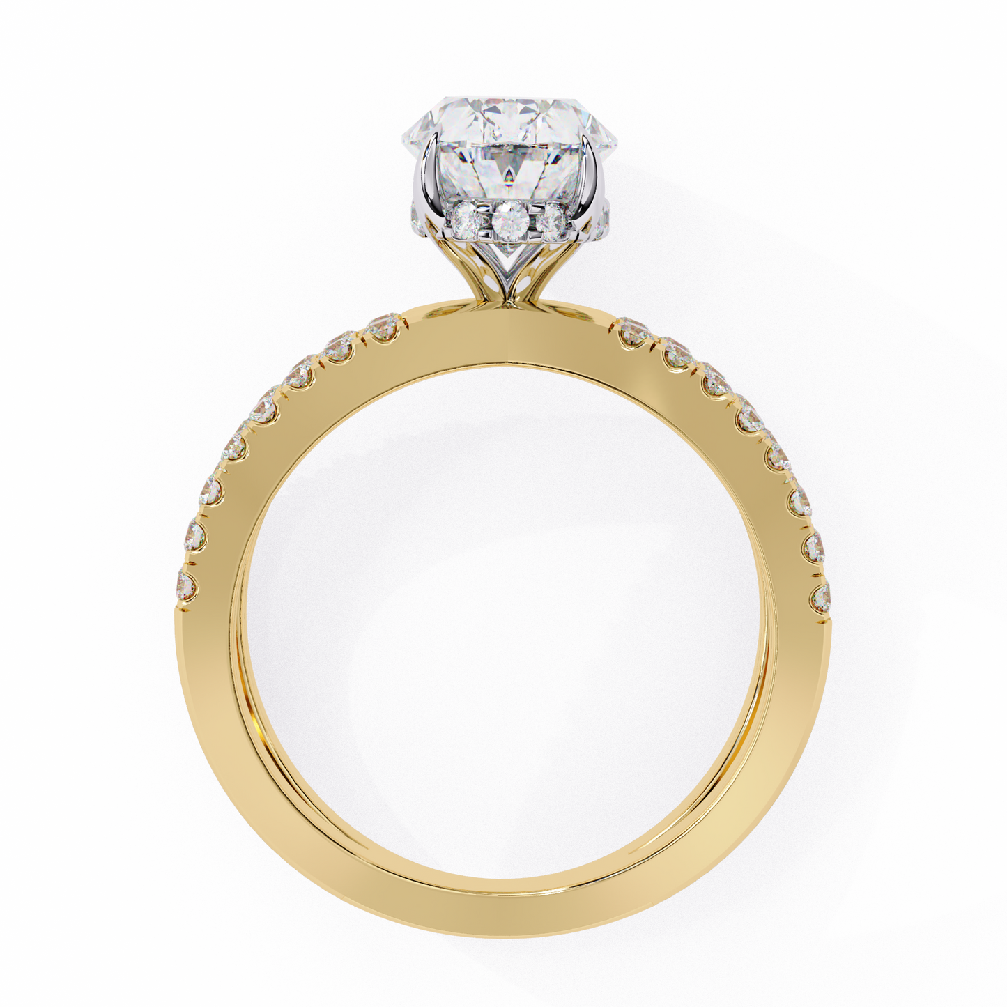 LGD Solitaire Ring Oval Stone (1.59ct) In 14K Gold