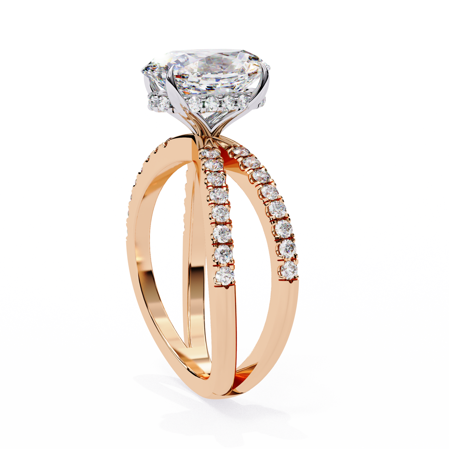 LGD Solitaire Ring Oval Stone (1.59ct) In 14K Gold
