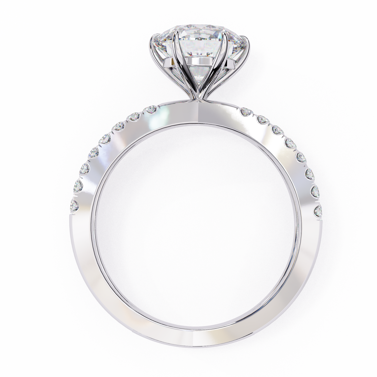 LGD Solitaire Ring Round Stone (2.24ct) In 14K Gold