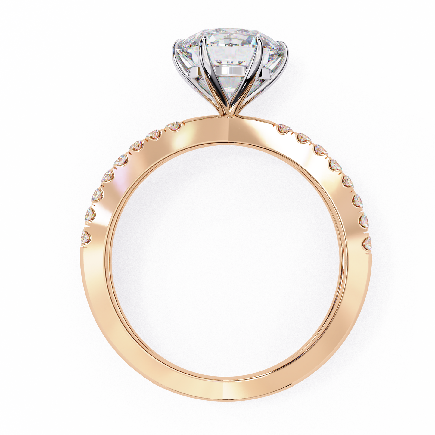 LGD Solitaire Ring Round Stone (2.24ct) In 14K Gold
