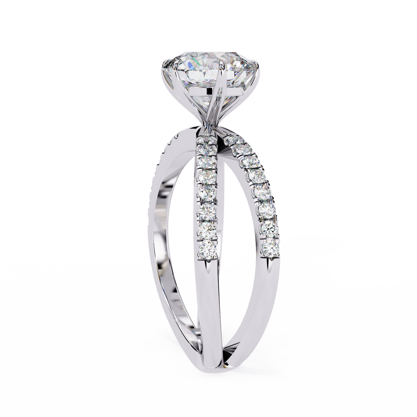 LGD Solitaire Ring Round Stone (2.24ct) In 14K Gold