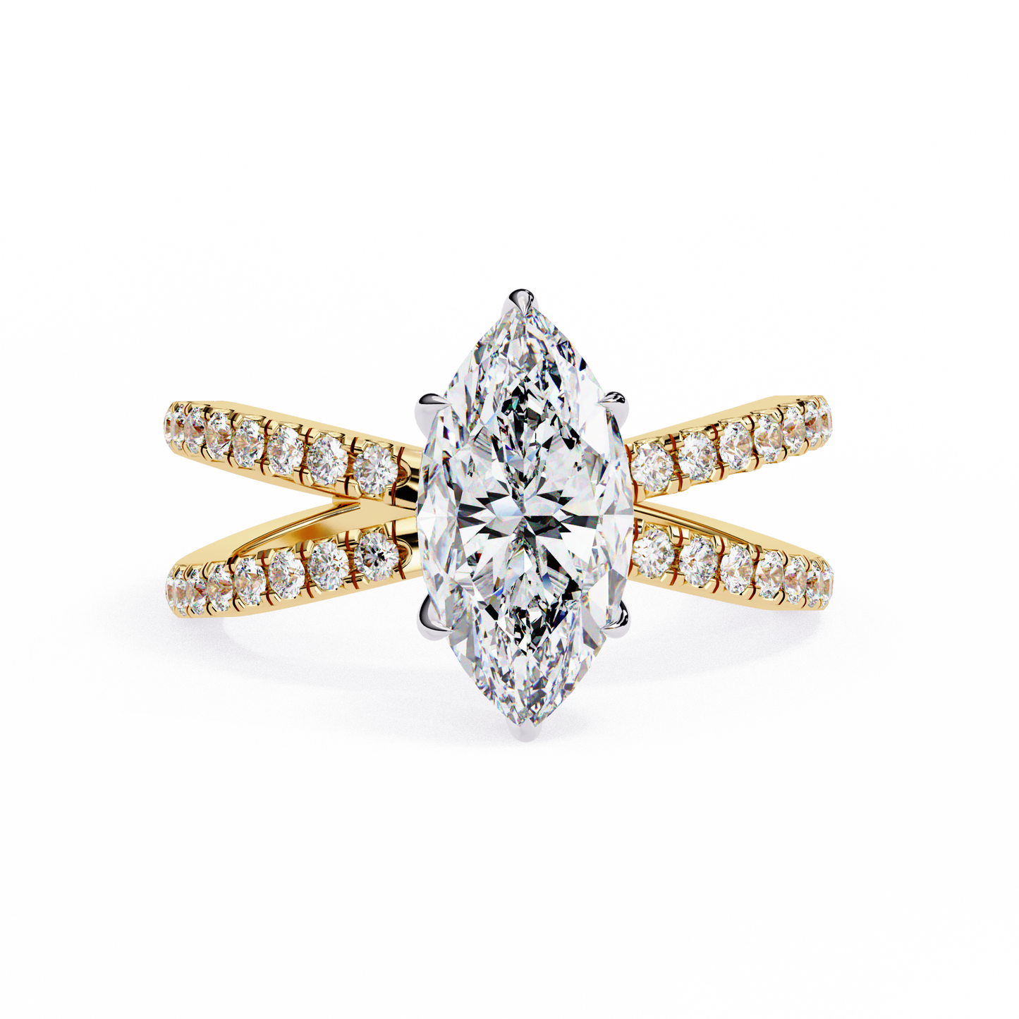 LGD Ring Marquise Stone (1.14ct) In 14K Gold