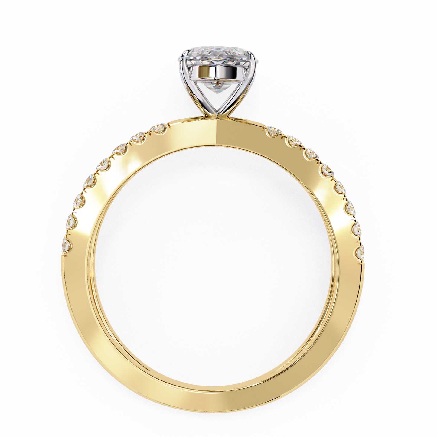LGD Ring Marquise Stone (1.14ct) In 14K Gold