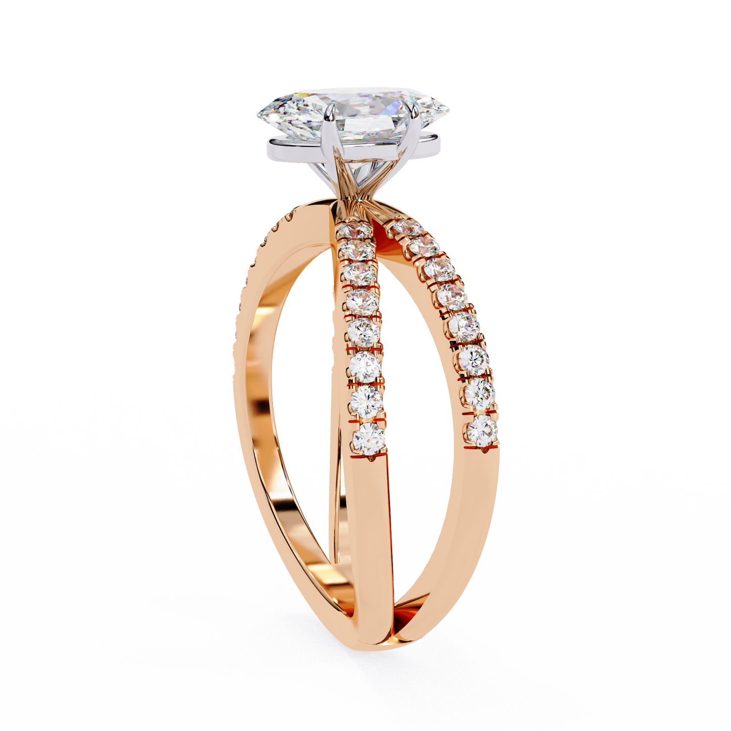 LGD Solitaire Ring Oval Stone (1.52ct) In 14K Gold