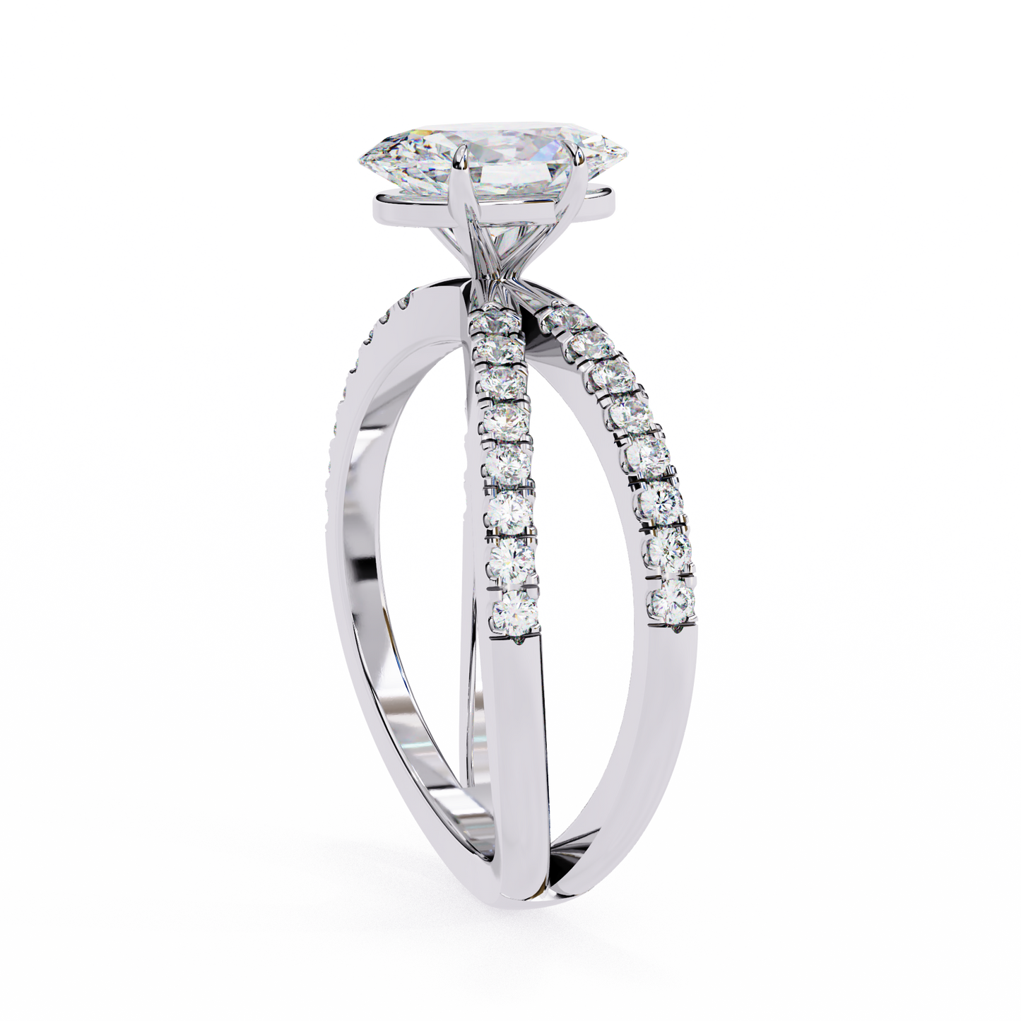 Lab Grown Diamond Solitaire Ring Oval Stone (1.52ct) In 14K Gold