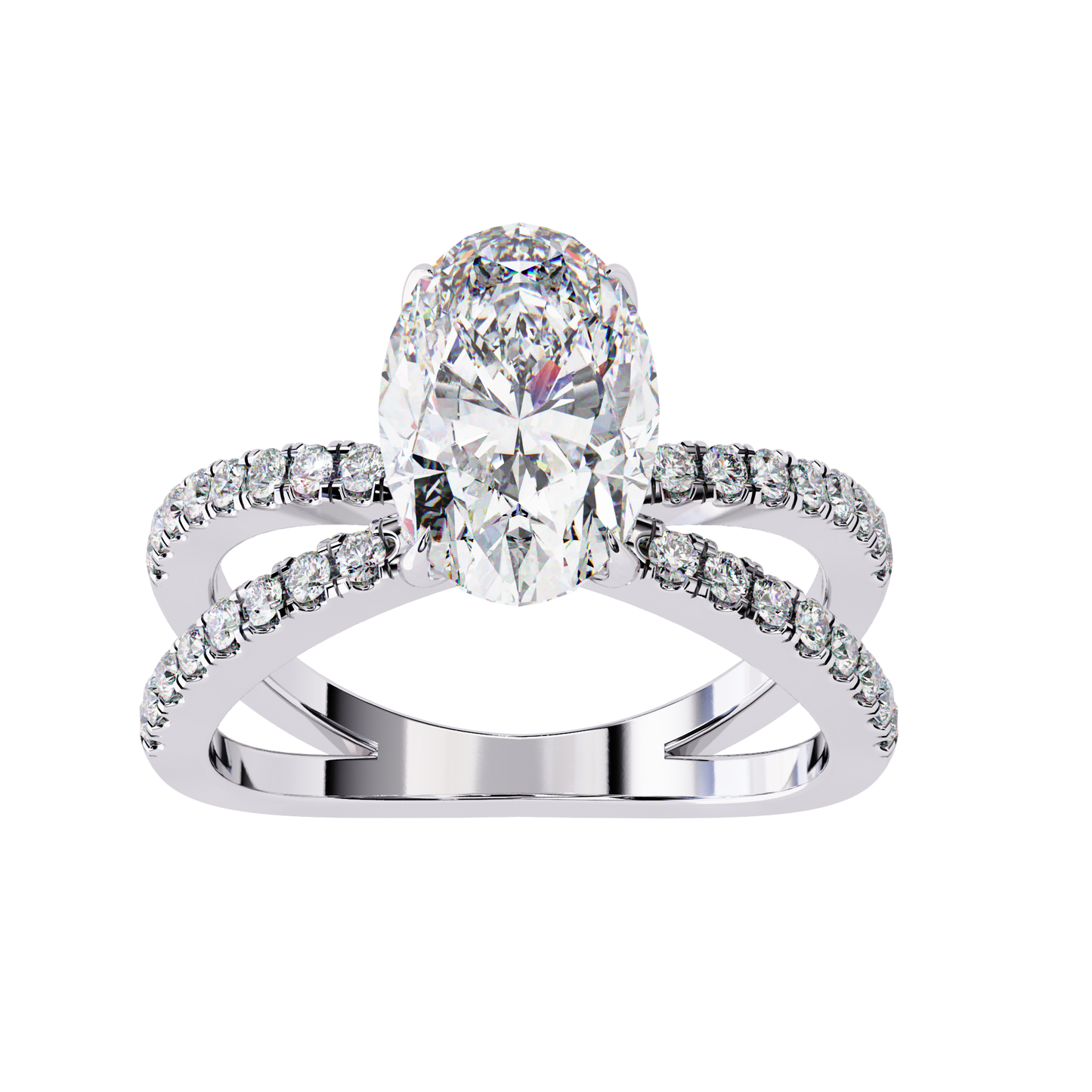 LGD Solitaire Ring Oval Stone (1.52ct) In 14K Gold