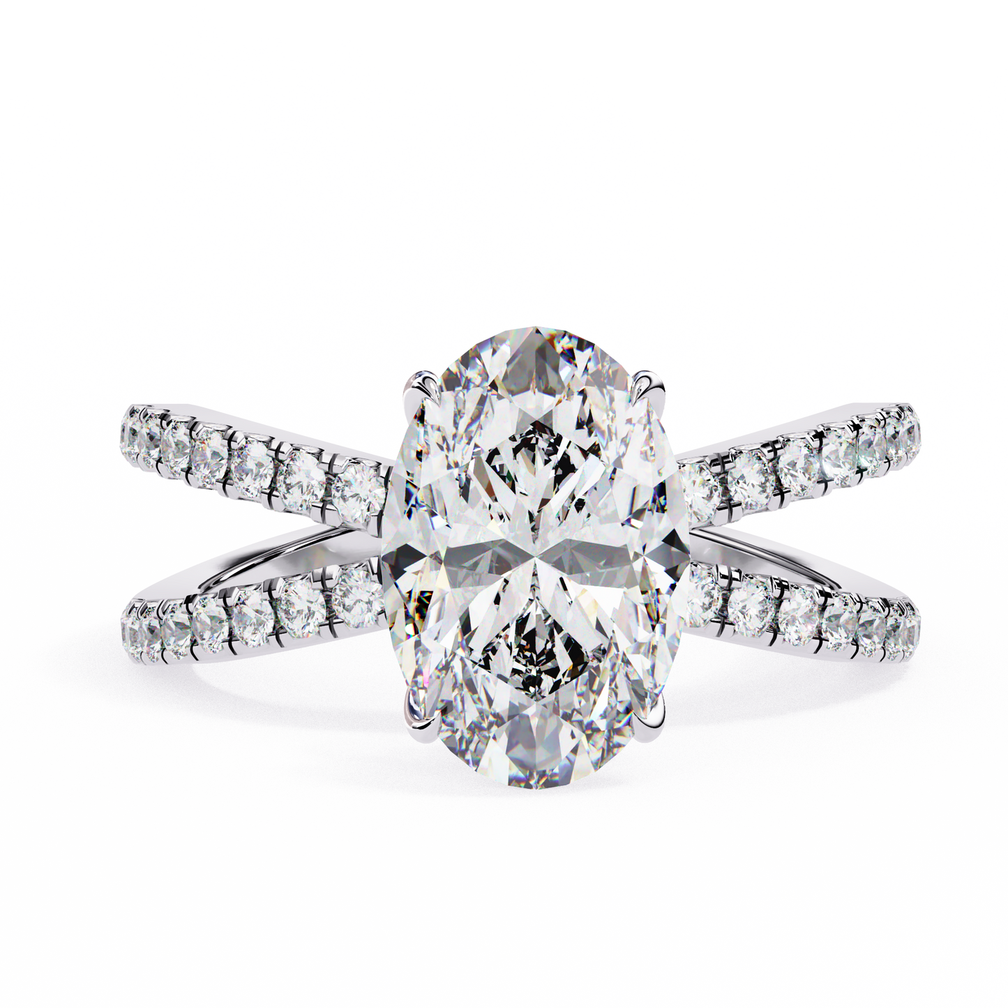 LGD Solitaire Ring Oval Stone (1.52ct) In 14K Gold