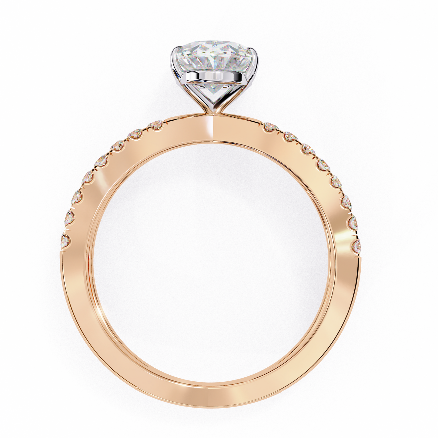 LGD Solitaire Ring Oval Stone (1.52ct) In 14K Gold