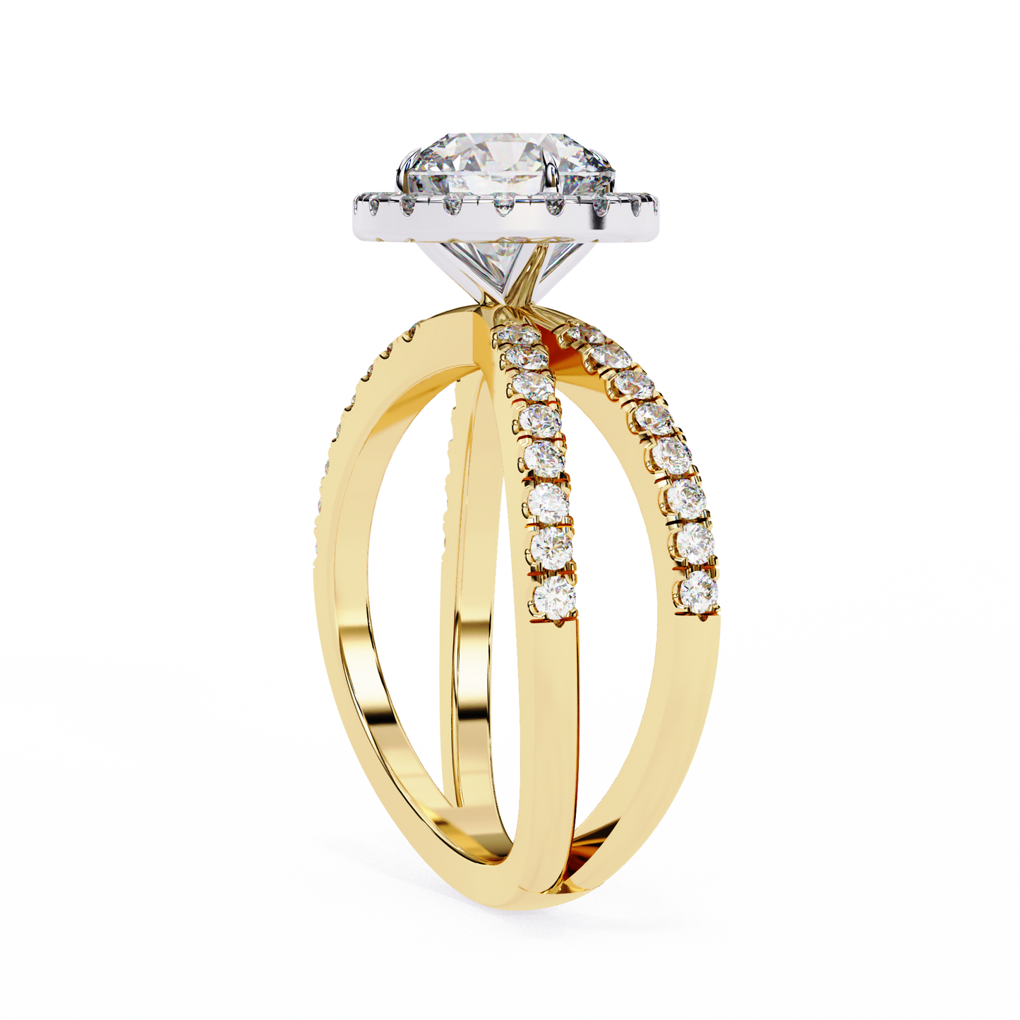 LGD Solitaire Ring Round Stone (2.03ct) In 14K Gold