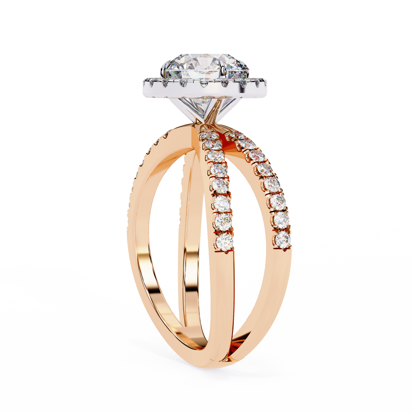 LGD Solitaire Ring Round Stone (2.03ct) In 14K Gold