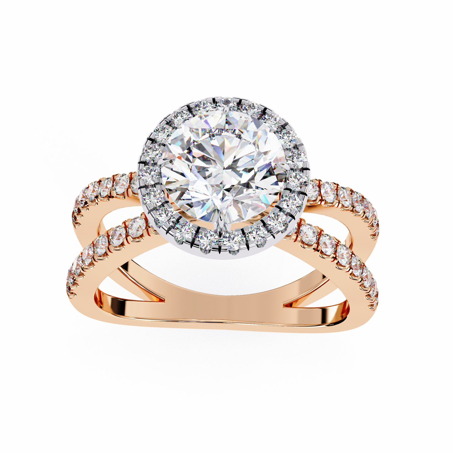 LGD Solitaire Ring Round Stone (2.03ct) In 14K Gold