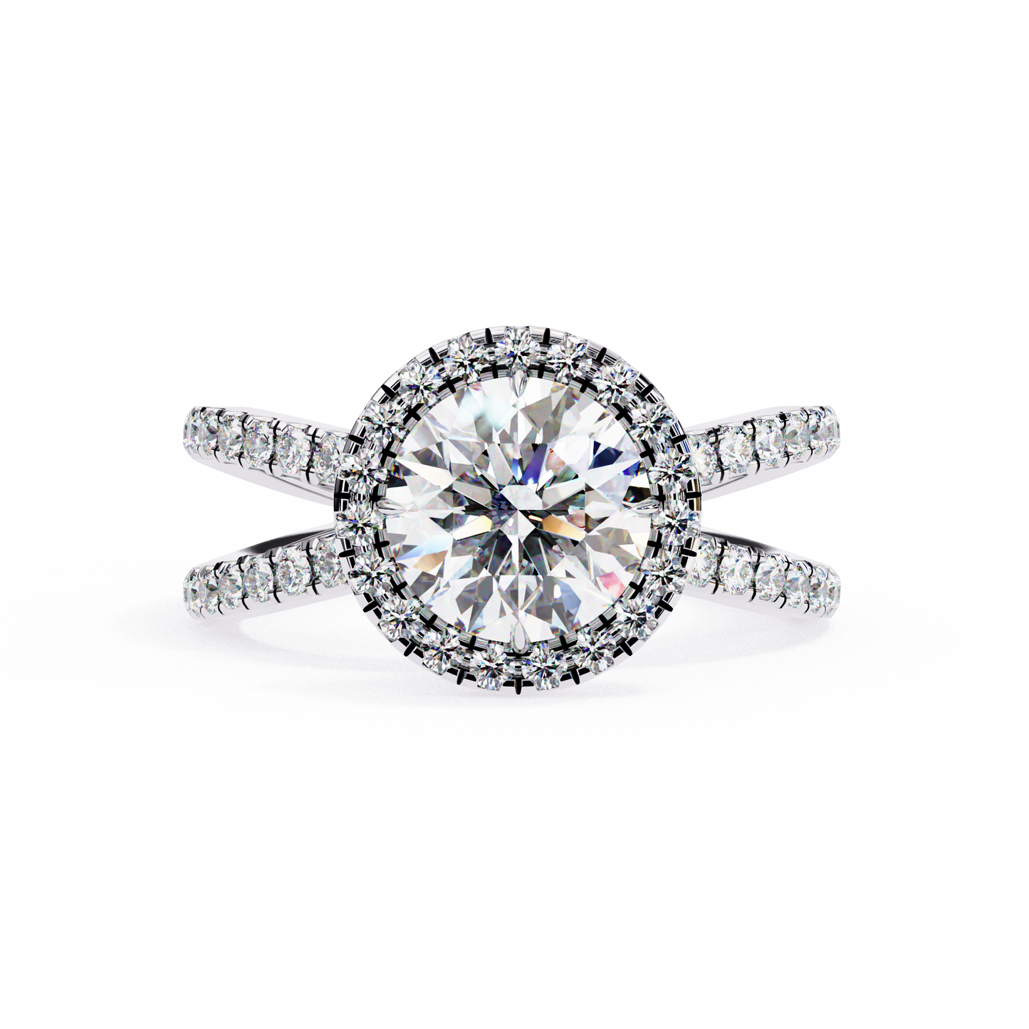 LGD Solitaire Ring Round Stone (2.03ct) In 14K Gold