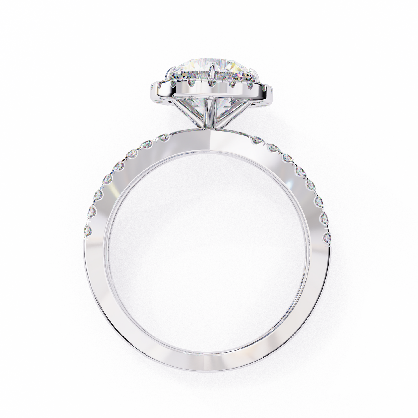 Lab Grown Diamond Solitaire Ring Round Stone (2.03ct) In 14K Gold