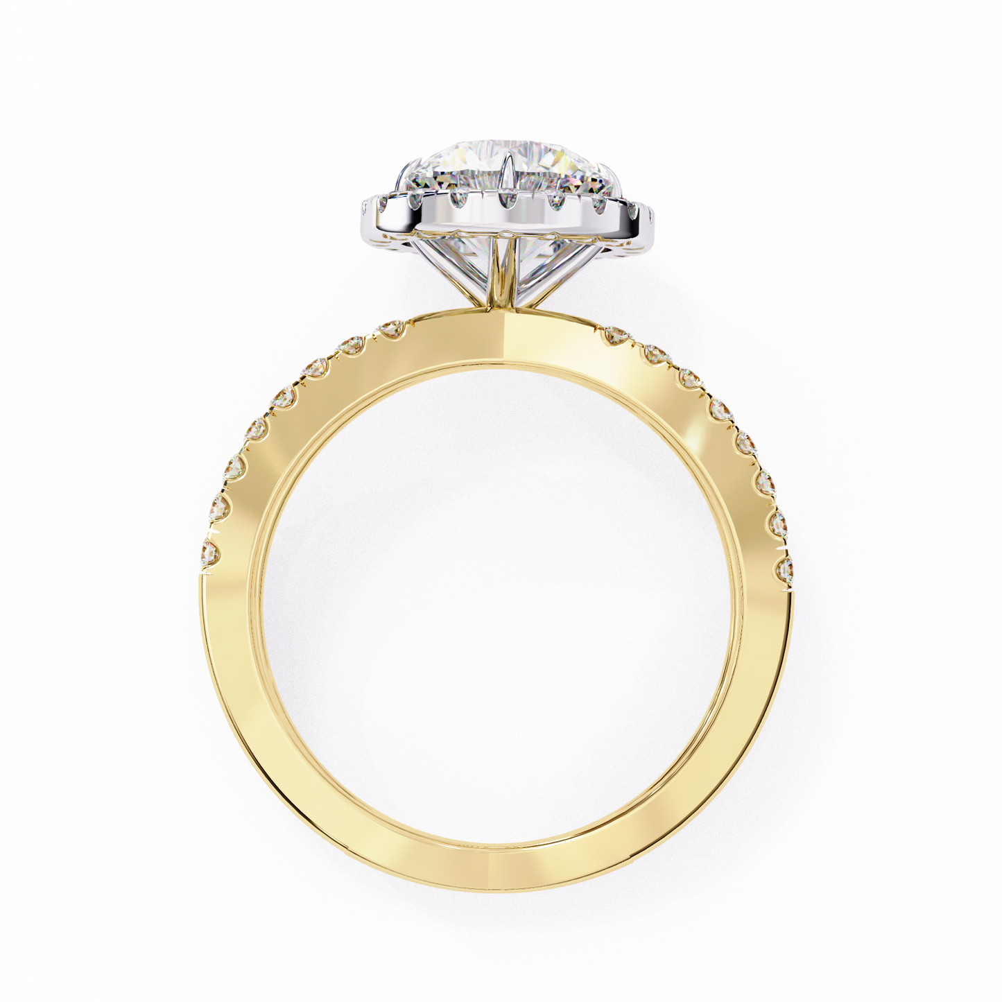 LGD Solitaire Ring Round Stone (2.03ct) In 14K Gold