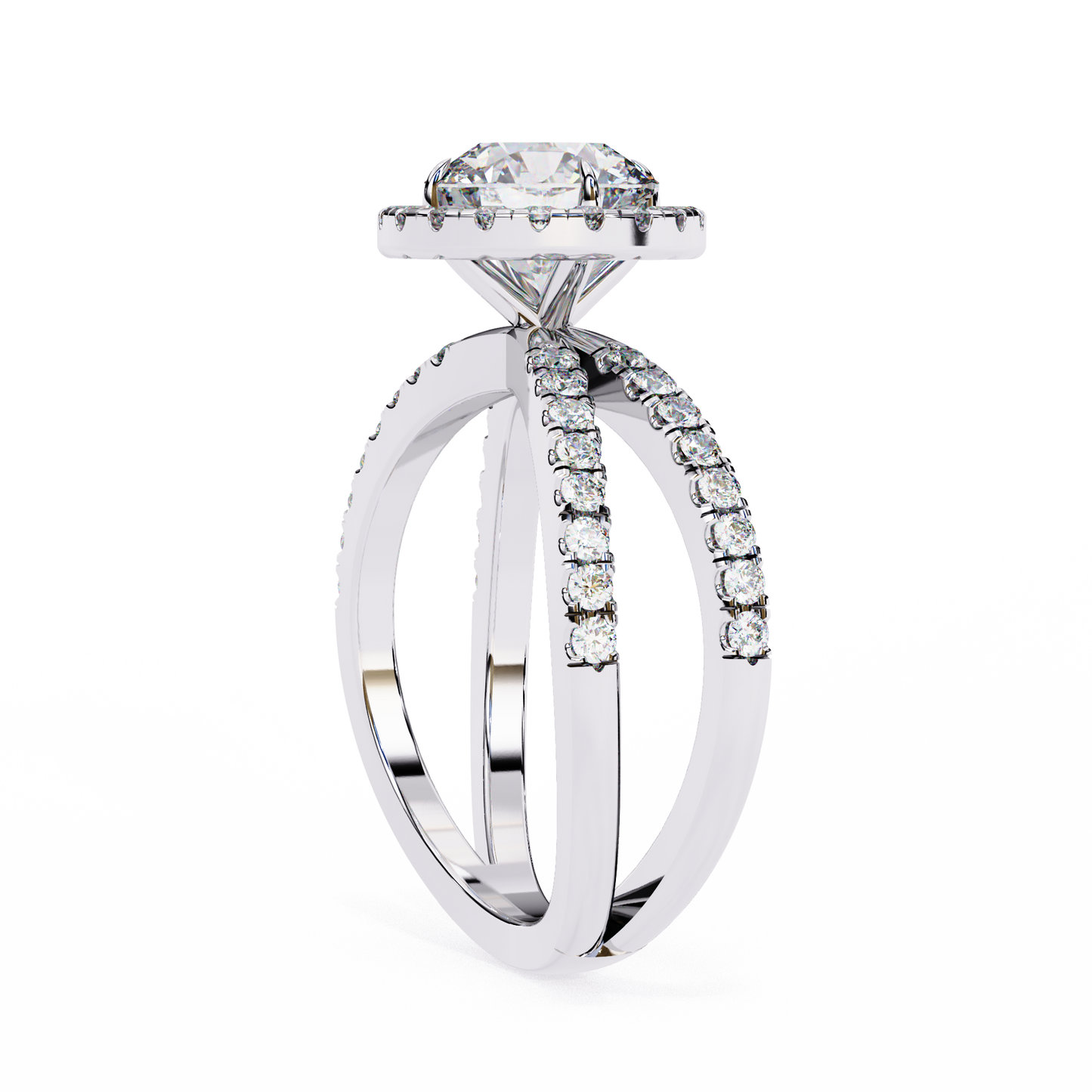 LGD Solitaire Ring Round Stone (2.03ct) In 14K Gold