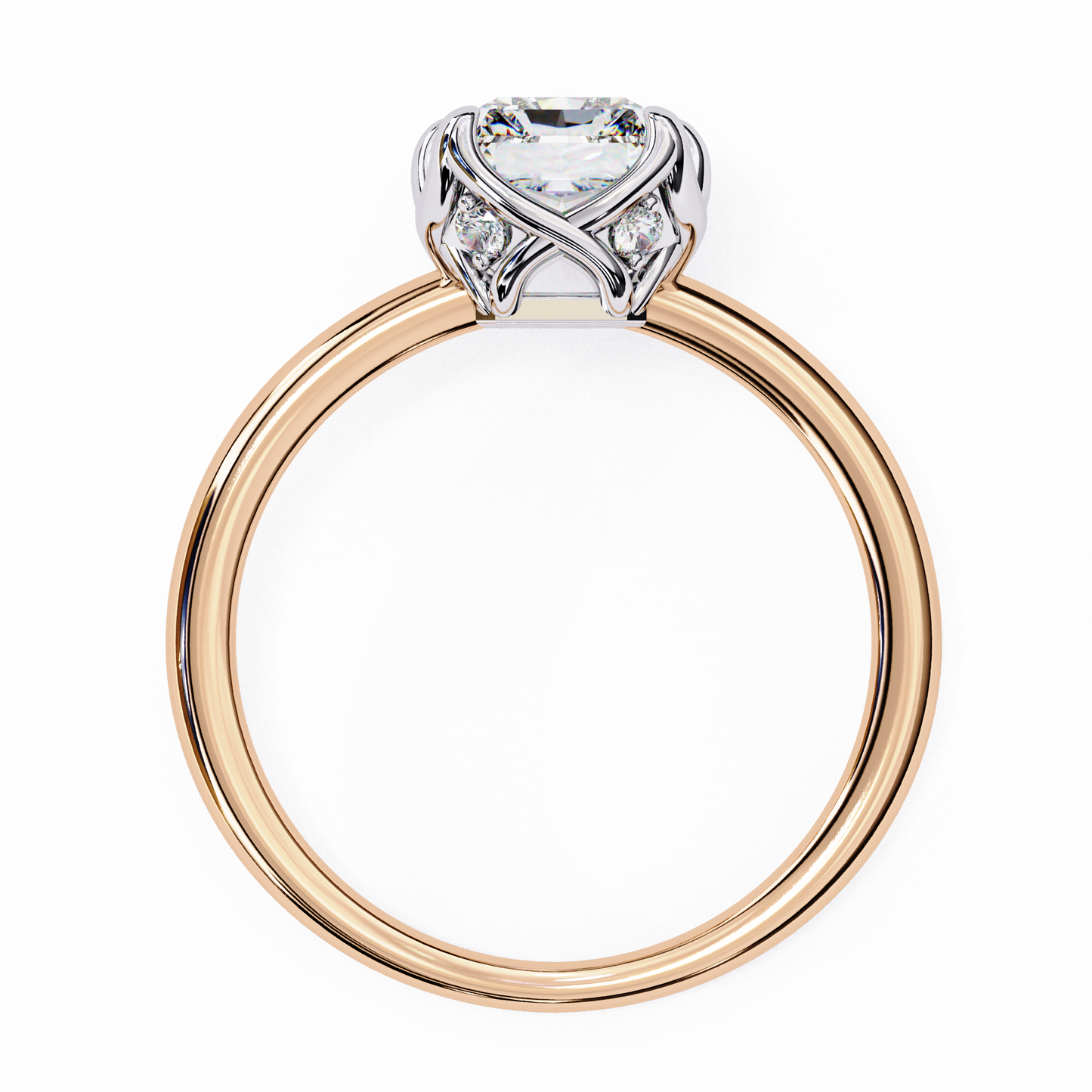 LGD Solitaire Ring Radiant Stone (2.54ct) In 14K Gold