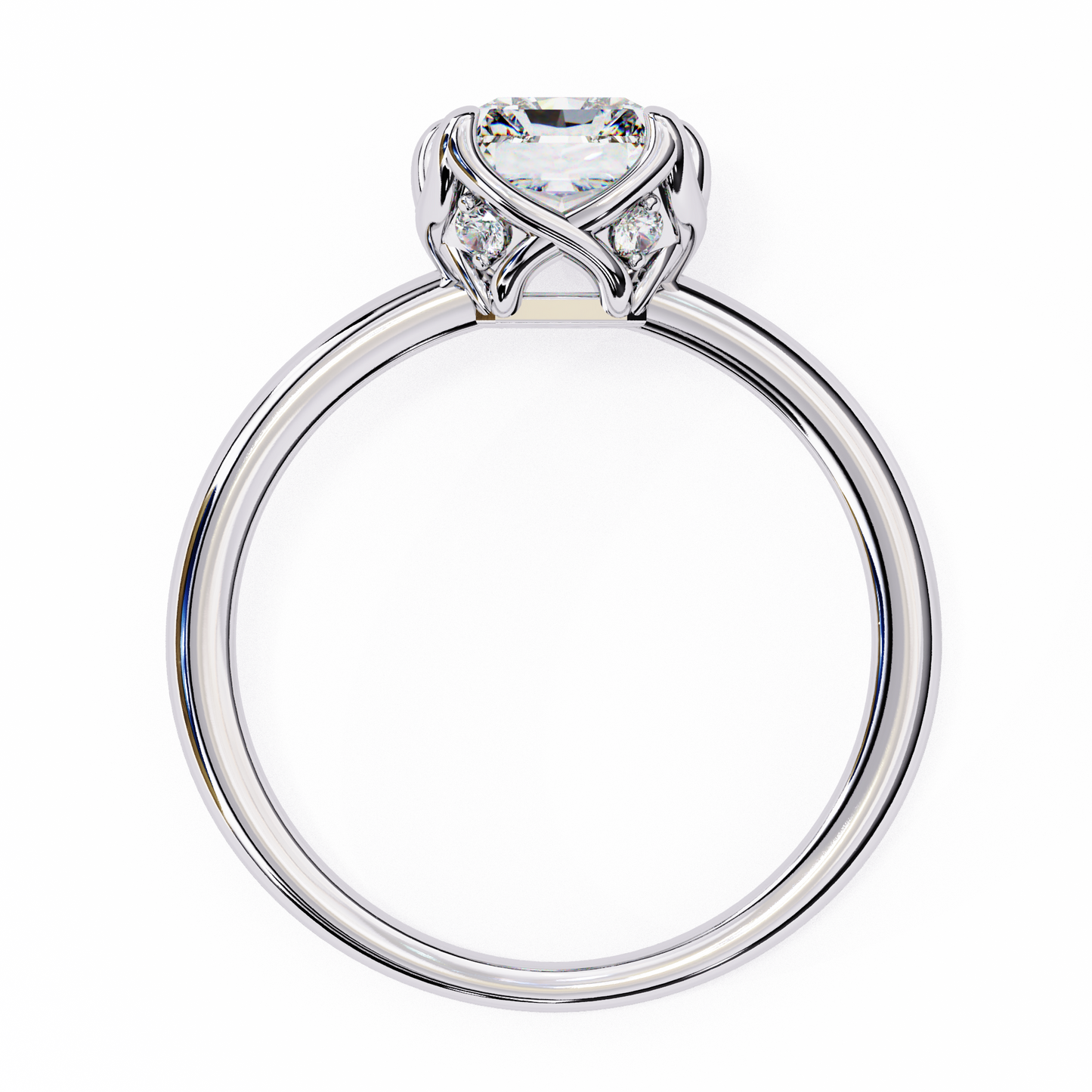 LGD Solitaire Ring Radiant Stone (2.54ct) In 14K Gold