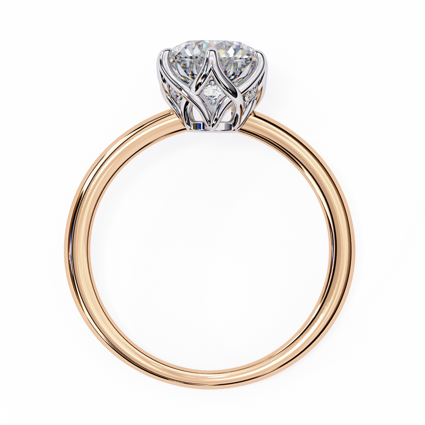 LGD Solitaire Ring Round  Stone (1.60ct) In 14K Gold