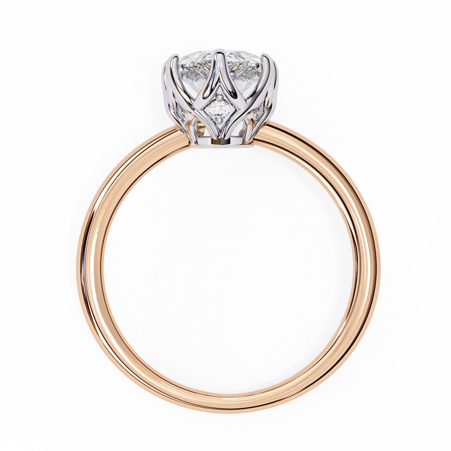 LGD Solitaire Ring Pear Stone (1.87ct) In 14K Gold